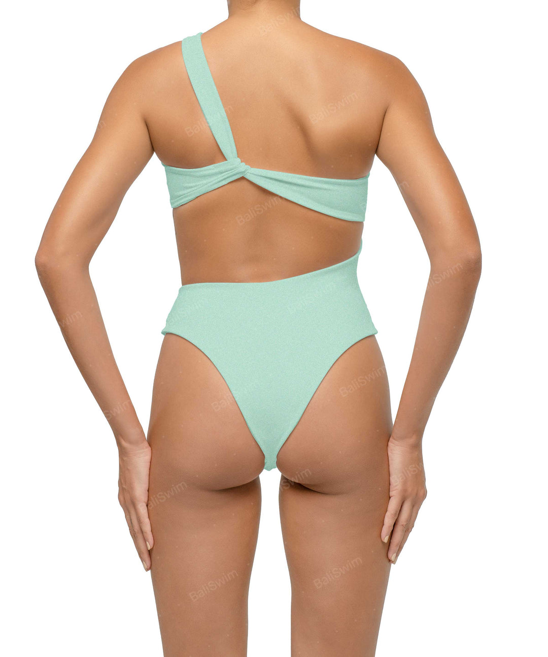 BSWS-S68 Asymetric Ruched One Piece
