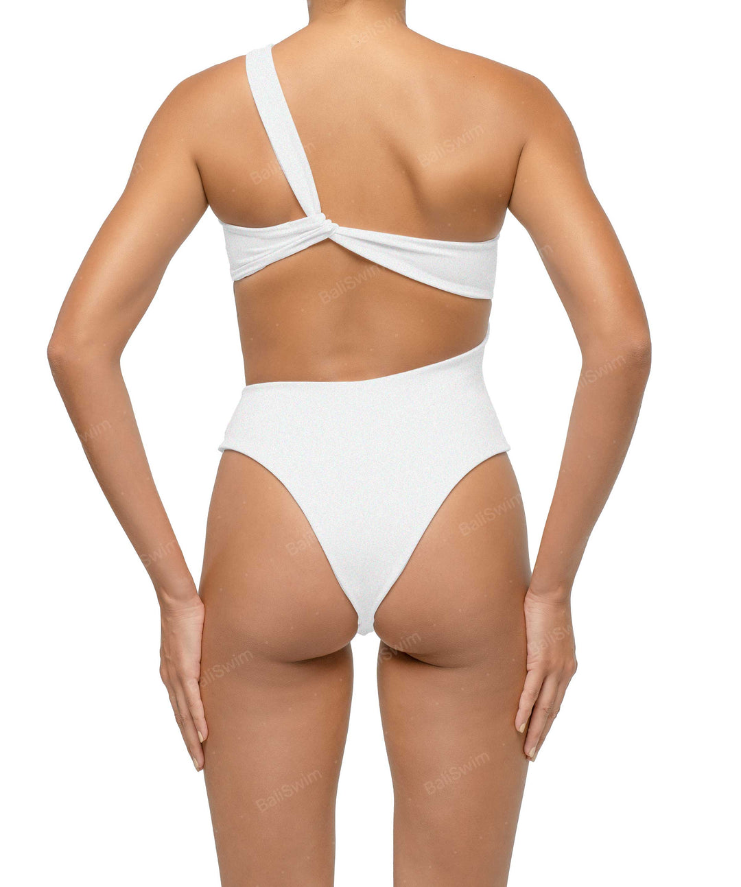 BSWS-S68 Asymetric Ruched One Piece