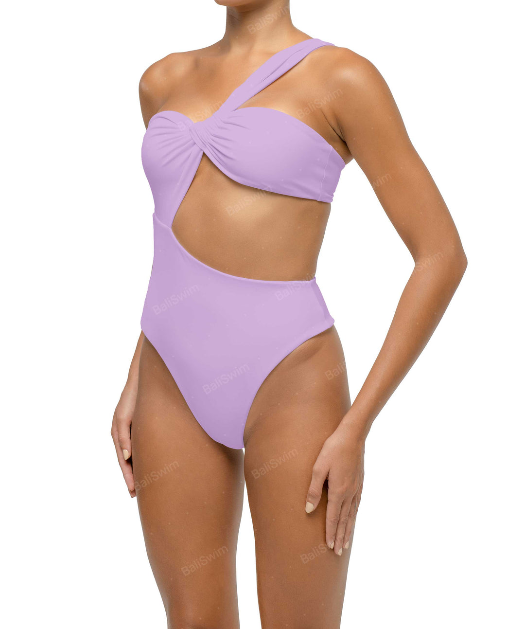 BSWS-S68 Asymetric Ruched One Piece