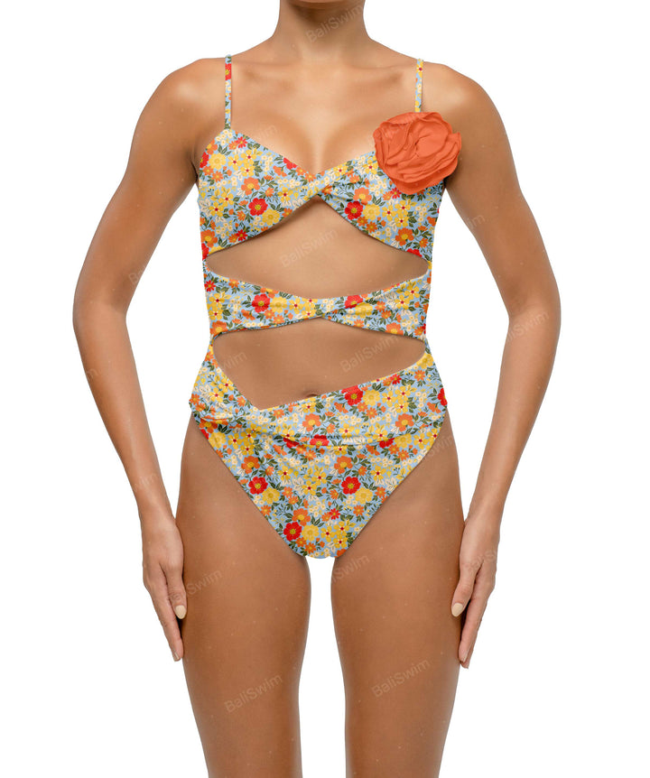BSWS-S69 Corsage Triple Twist One Piece