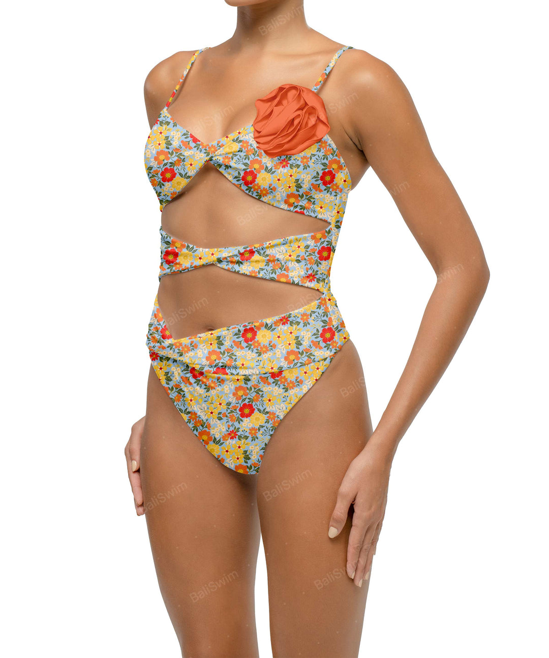 BSWS-S69 Corsage Triple Twist One Piece