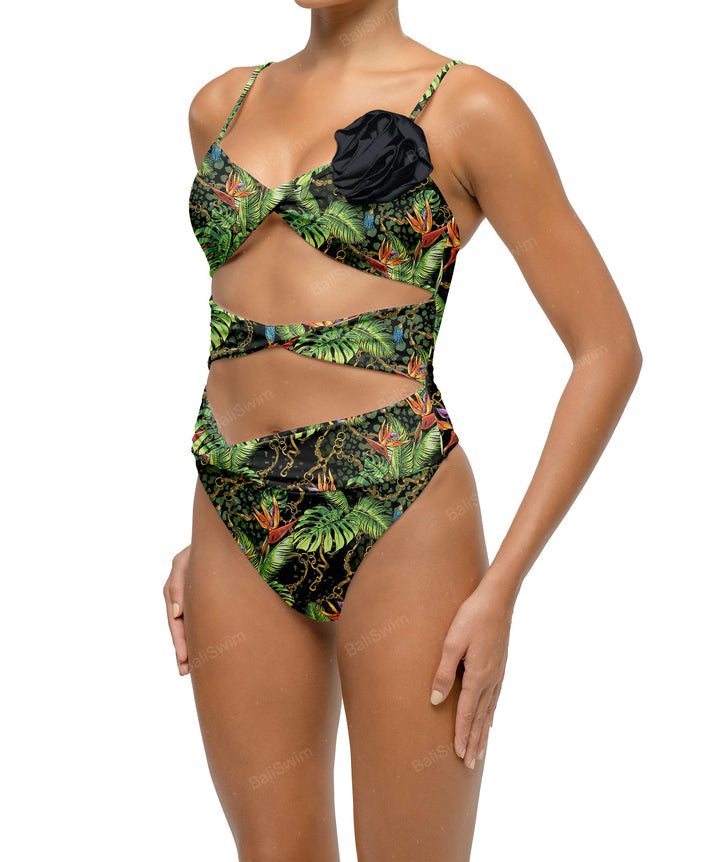 BSWS-S69 Corsage Triple Twist One Piece