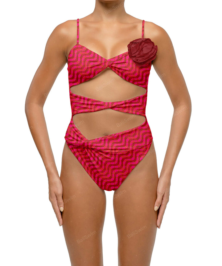 BSWS-S69 Corsage Triple Twist One Piece