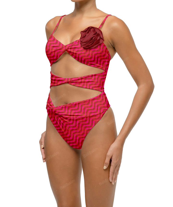 BSWS-S69 Corsage Triple Twist One Piece