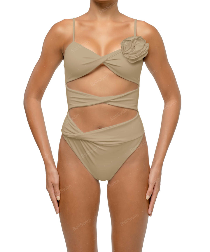 BSWS-S69 Corsage Triple Twist One Piece