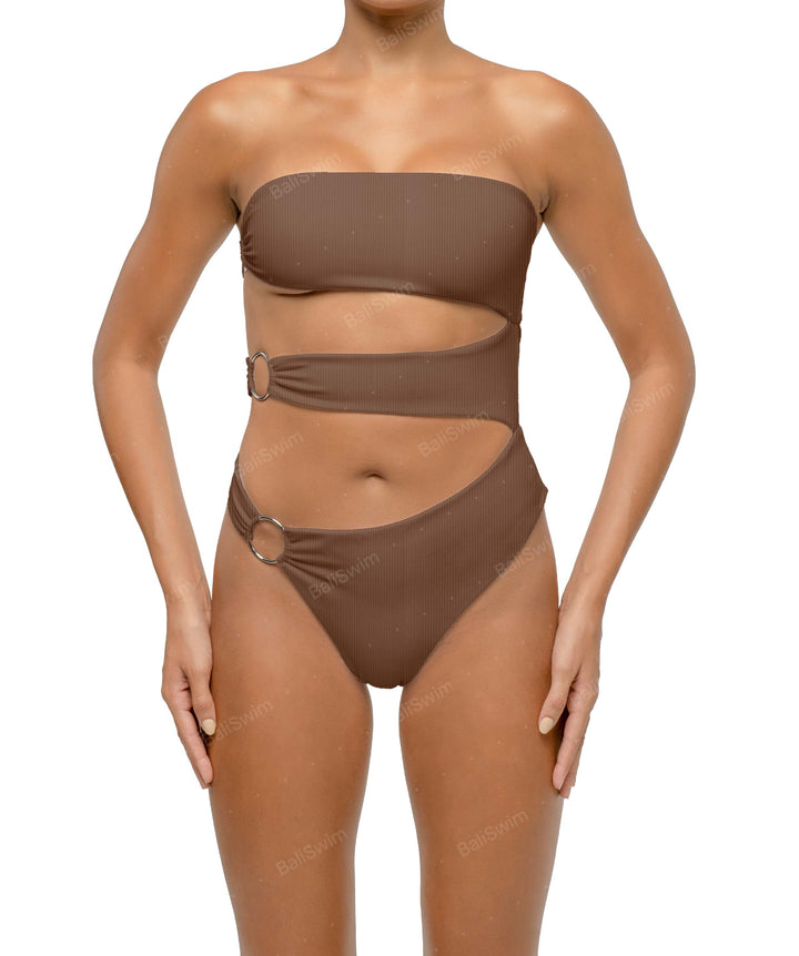 BSWS-S71 Cut-out Bandeau One Piece