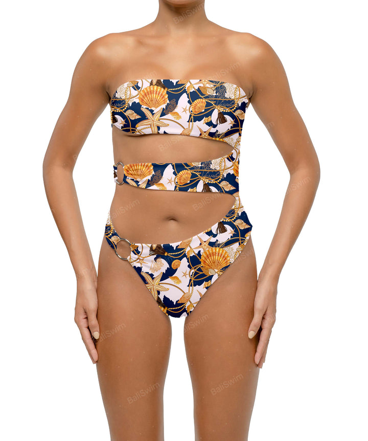 BSWS-S71 Cut-out Bandeau One Piece