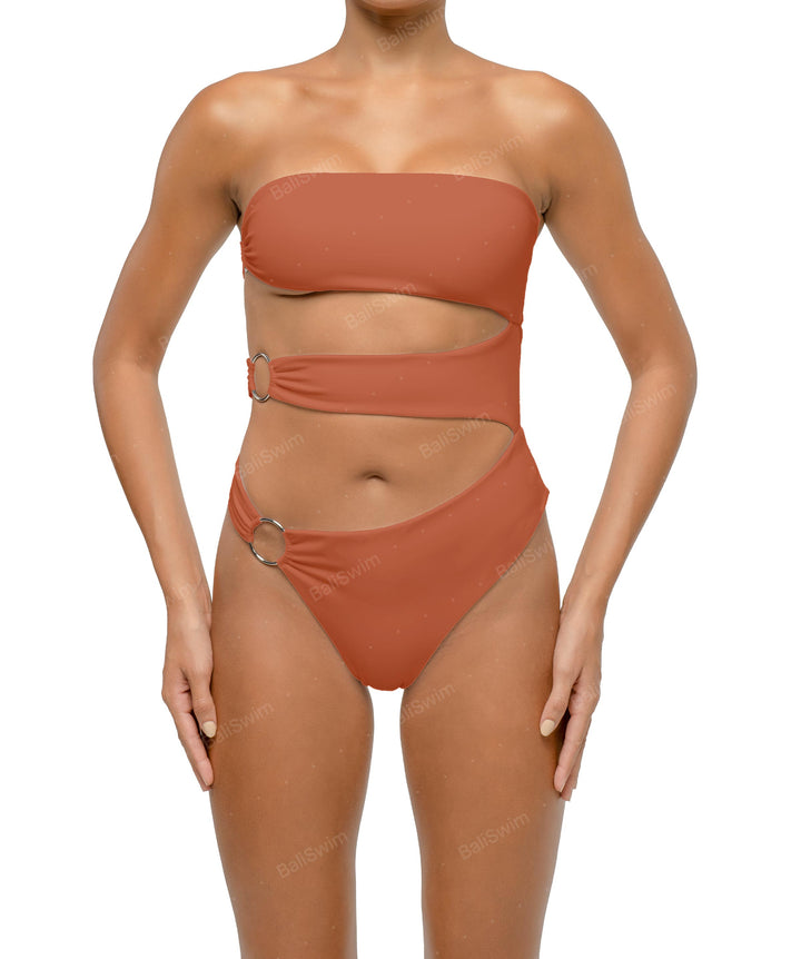 BSWS-S71 Cut-out Bandeau One Piece