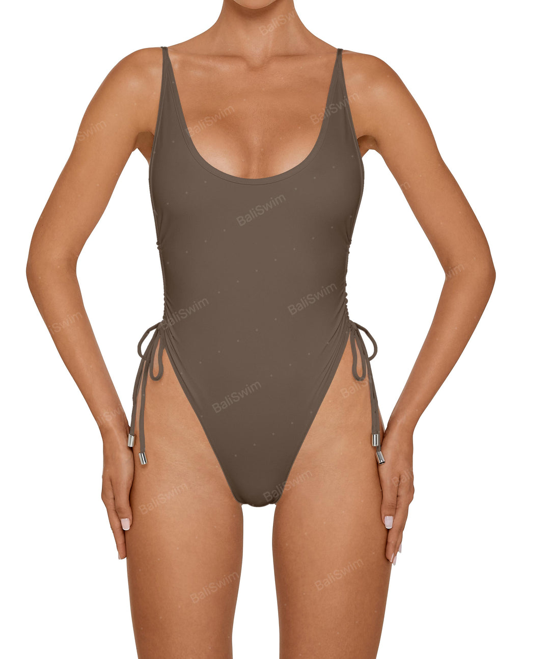 BSWS-S76 Cuve Neckline Tankini With Binding