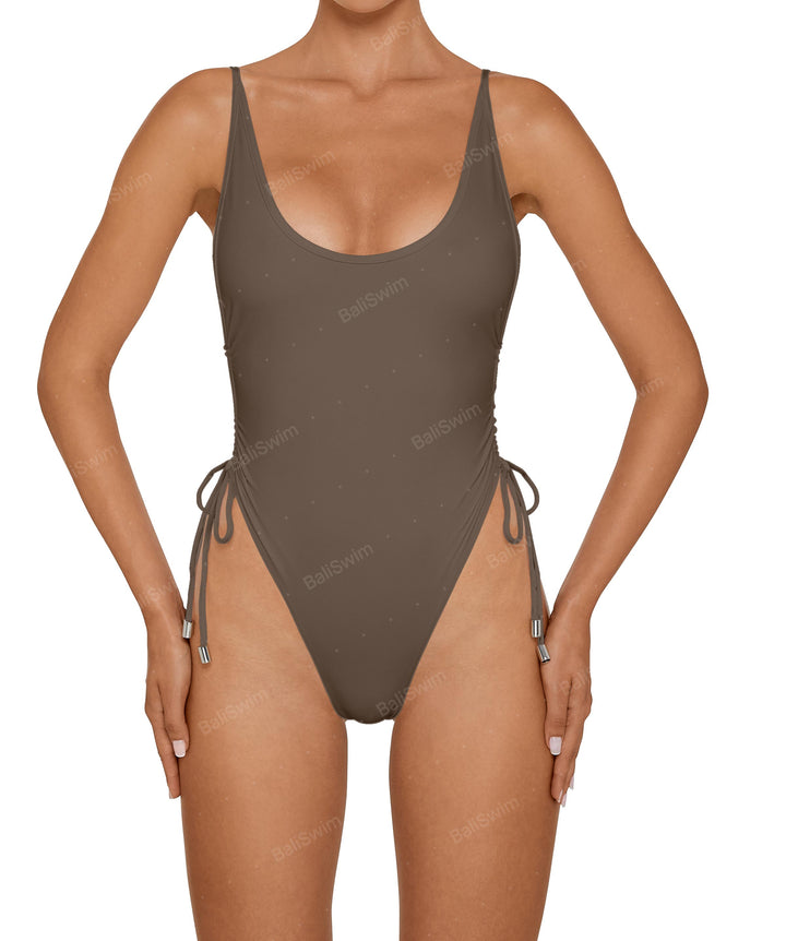 BSWS-S76 Cuve Neckline Tankini With Binding