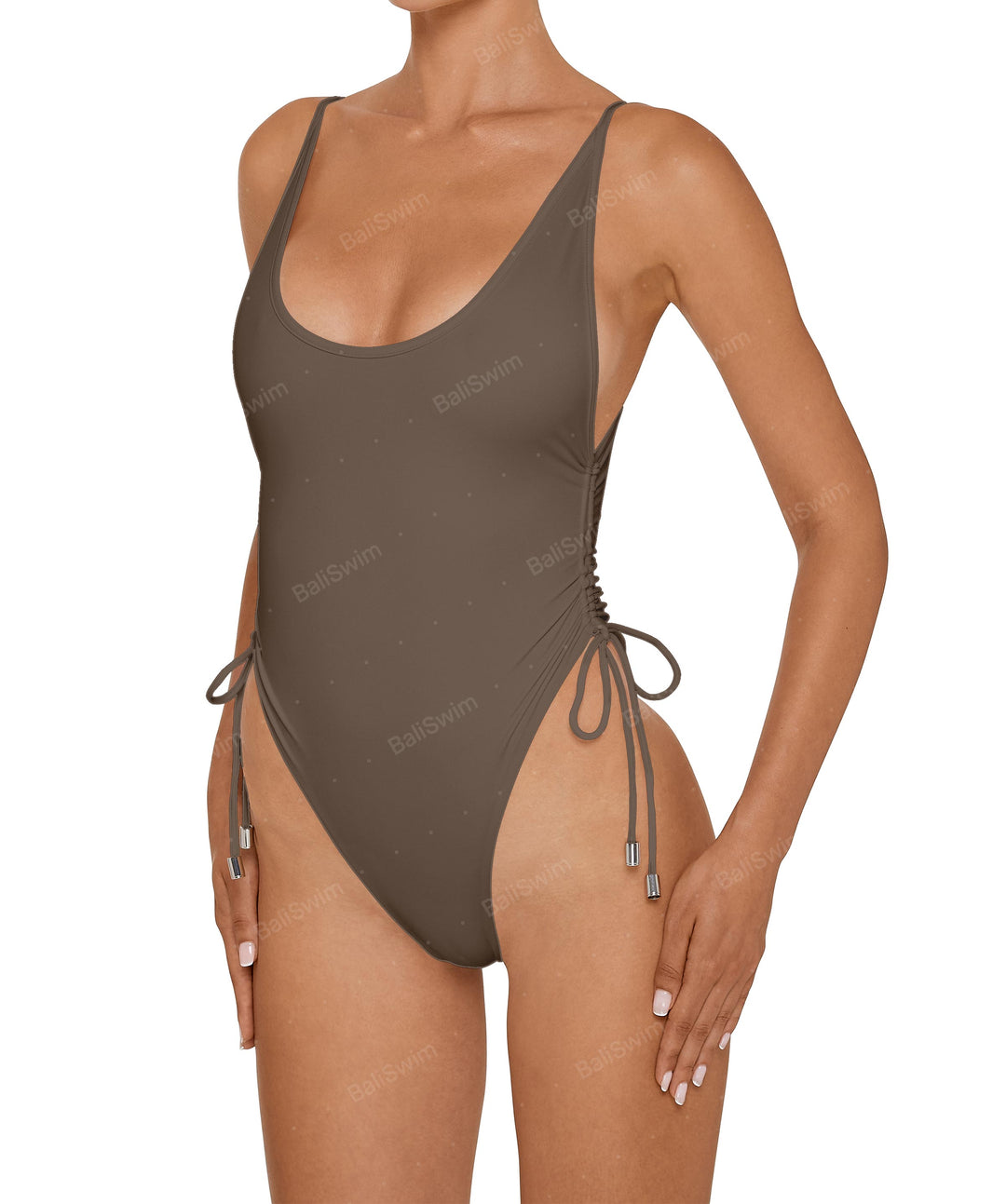 BSWS-S76 Cuve Neckline Tankini With Binding