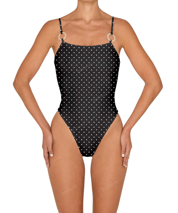 BSWS-S79 Square Neck One Piece With Rings