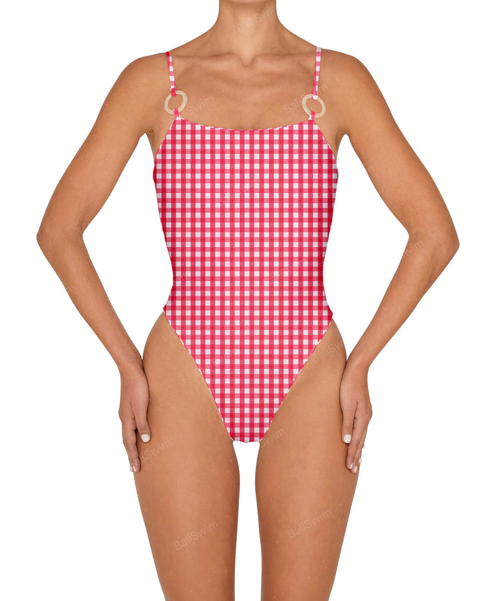 BSWS-S79 Square Neck One Piece With Rings