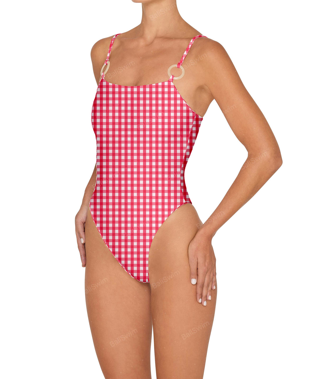 BSWS-S79 Square Neck One Piece With Rings