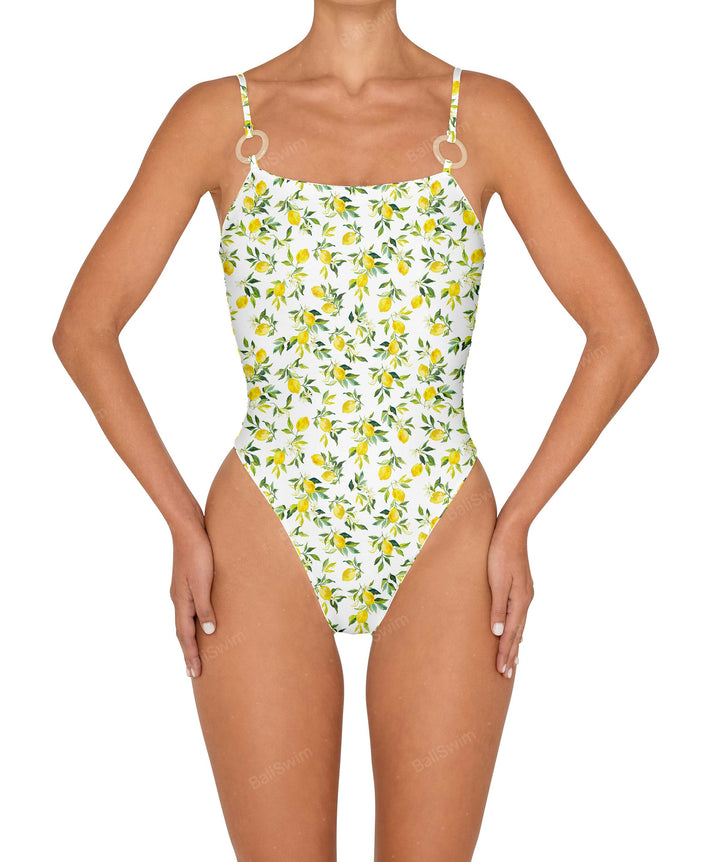 BSWS-S79 Square Neck One Piece With Rings