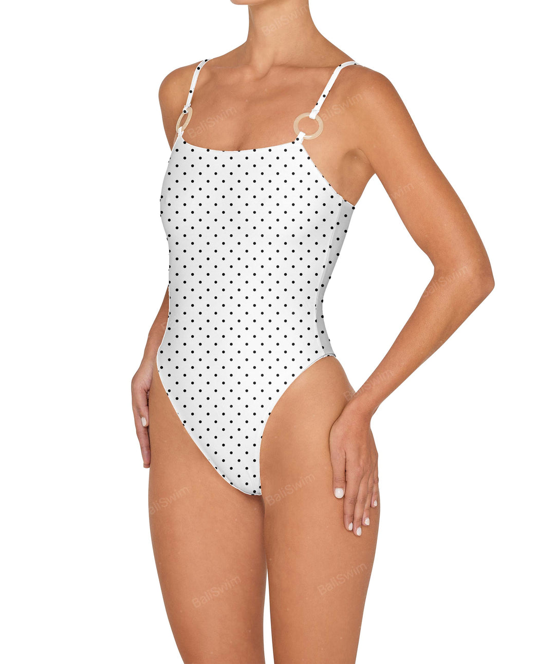 BSWS-S79 Square Neck One Piece With Rings