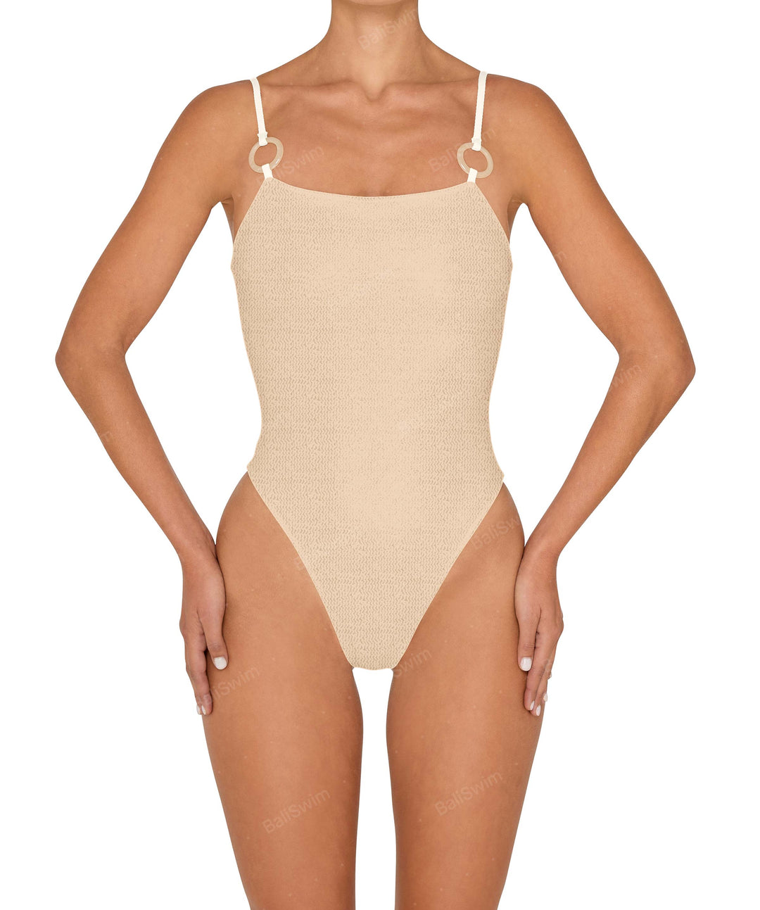 BSWS-S79 Square Neck One Piece With Rings