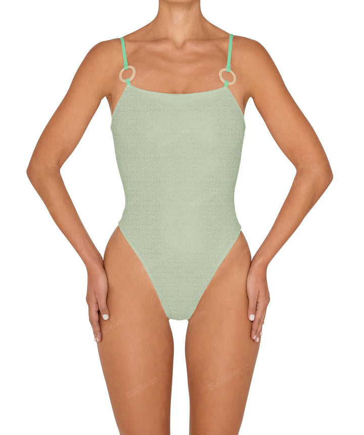 BSWS-S79 Square Neck One Piece With Rings