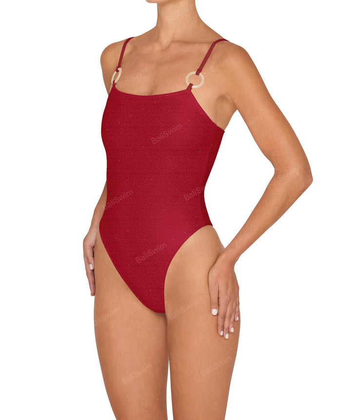 BSWS-S79 Square Neck One Piece With Rings