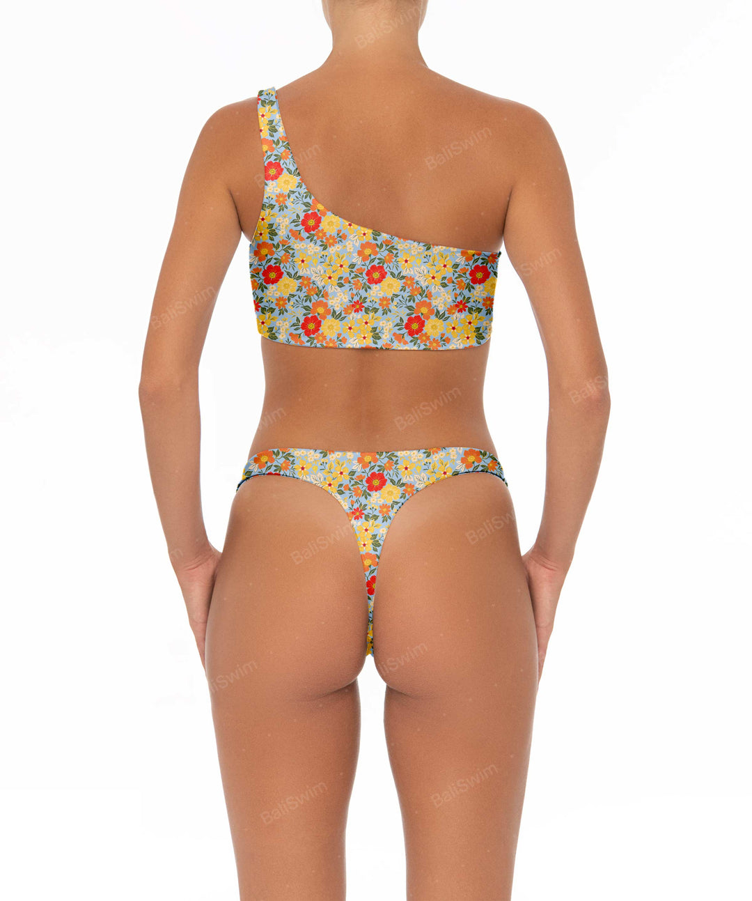 BSWS-T05 Corsage One Shoulder Bikini Top