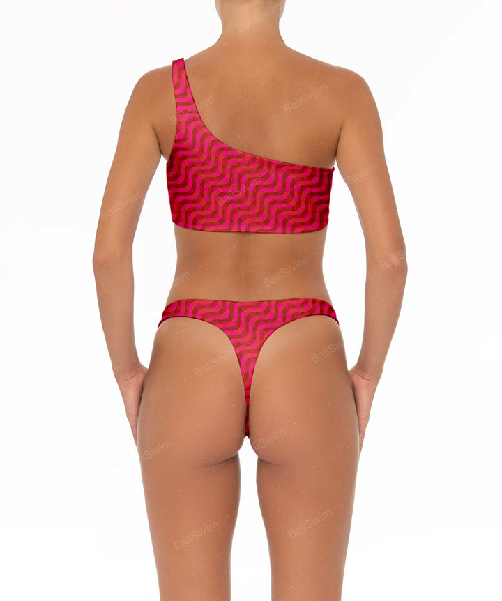 BSWS-T05 Corsage One Shoulder Bikini Top