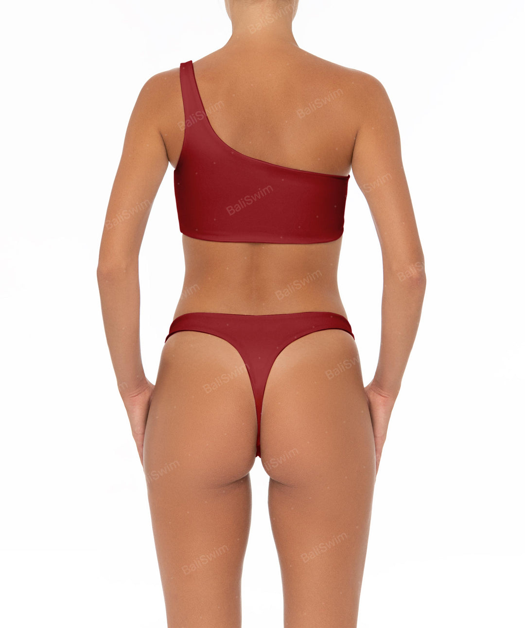 BSWS-T05 Corsage One Shoulder Bikini Top