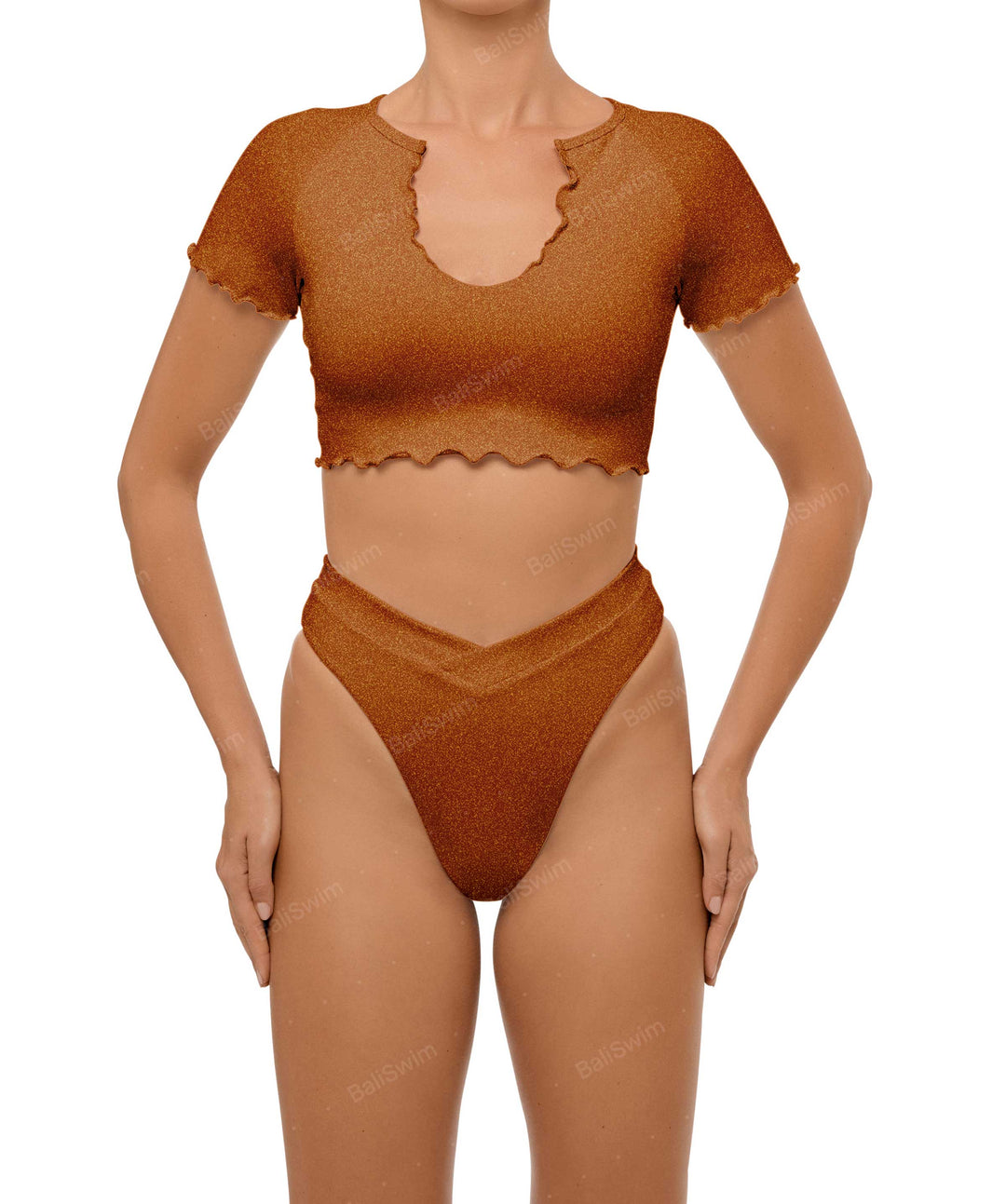 BSWS-B101 Overlapped Brief Bikini Bottom