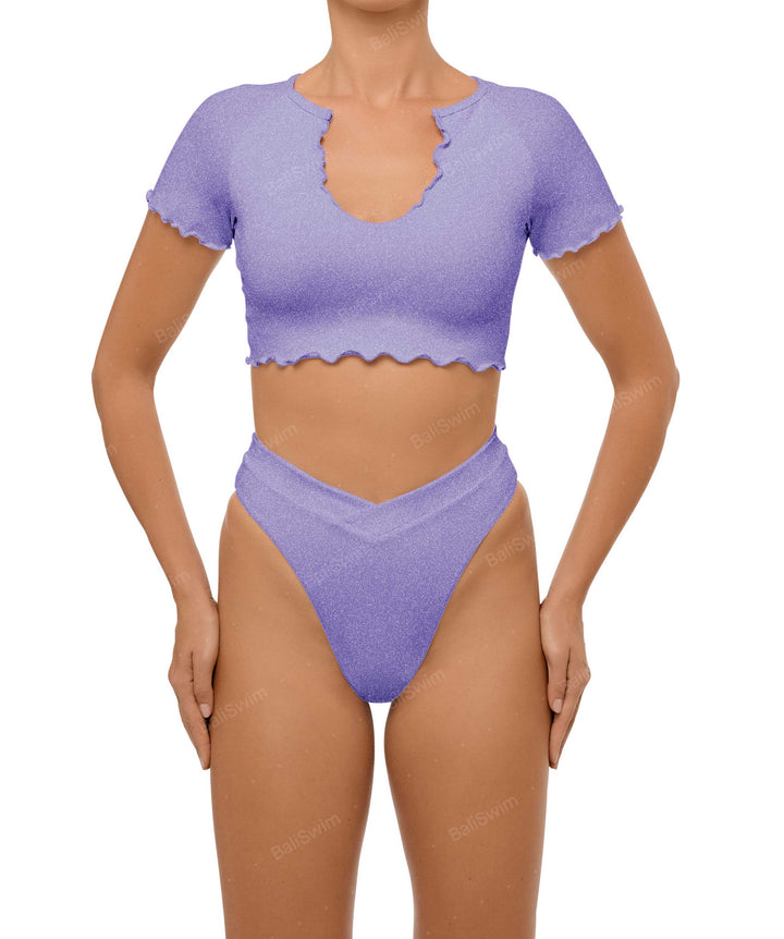 BSWS-T101 V-neck Cropped Tankini