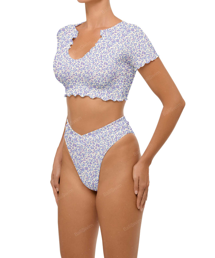 BSWS-T101 V-neck Cropped Tankini