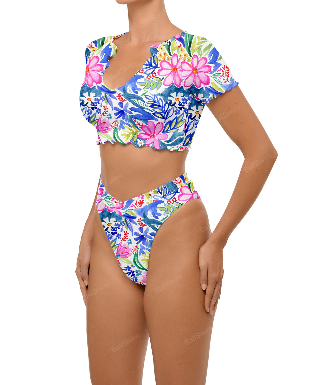 BSWS-B101 Overlapped Brief Bikini Bottom