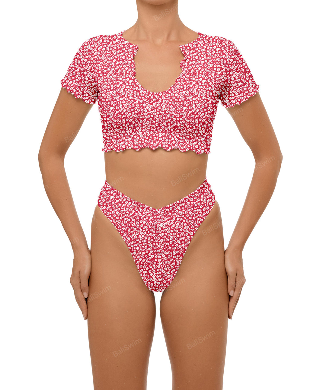 BSWS-B101 Overlapped Brief Bikini Bottom