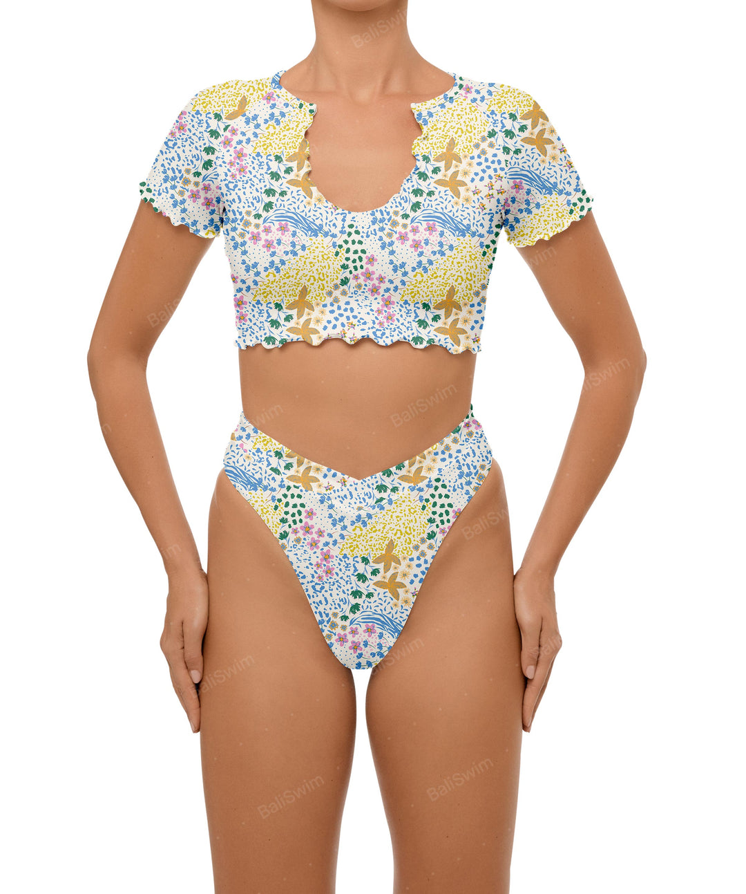 BSWS-B101 Overlapped Brief Bikini Bottom