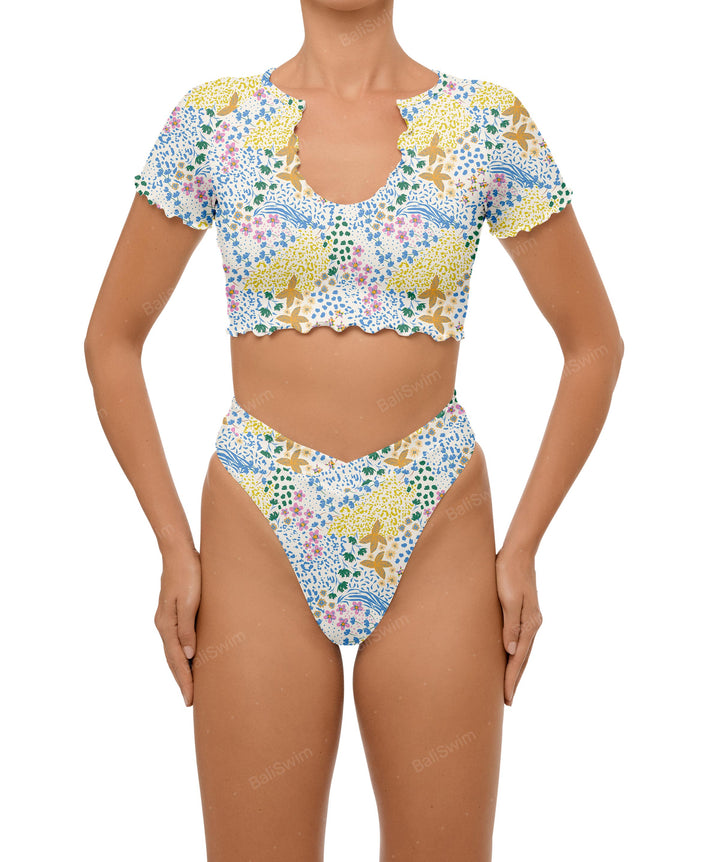 BSWS-B101 Overlapped Brief Bikini Bottom