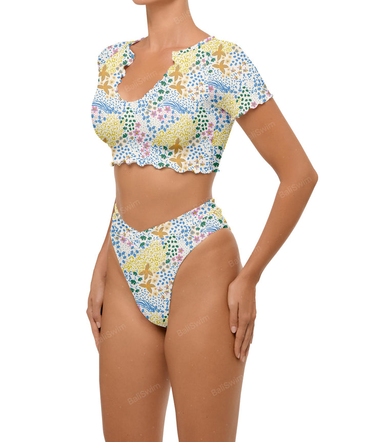 BSWS-B101 Overlapped Brief Bikini Bottom
