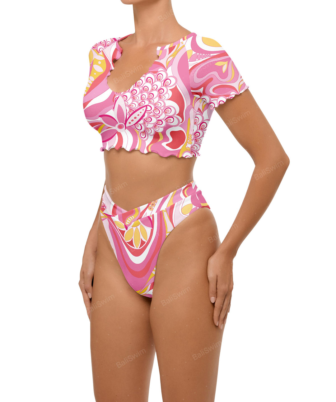 BSWS-B101 Overlapped Brief Bikini Bottom
