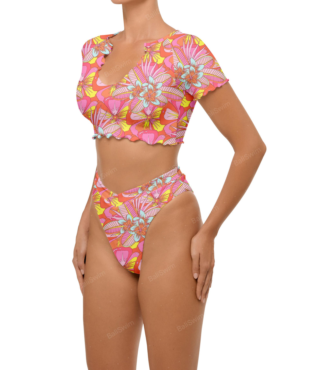 BSWS-B101 Overlapped Brief Bikini Bottom
