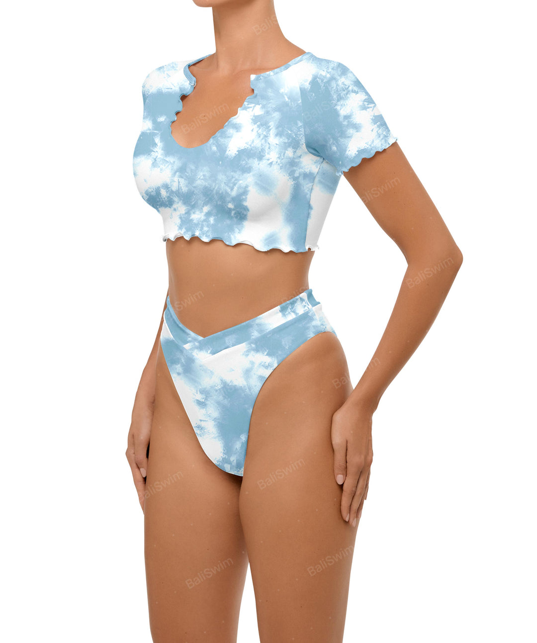 BSWS-B101 Overlapped Brief Bikini Bottom