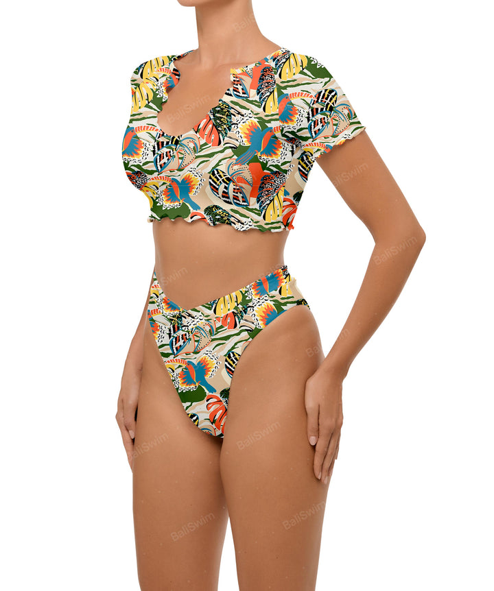 BSWS-B101 Overlapped Brief Bikini Bottom