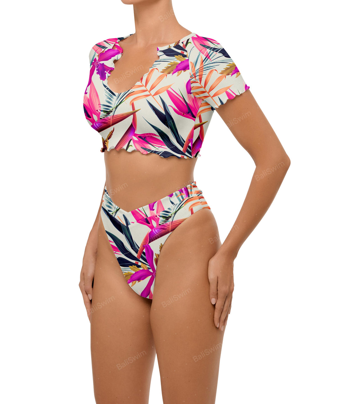 BSWS-B101 Overlapped Brief Bikini Bottom