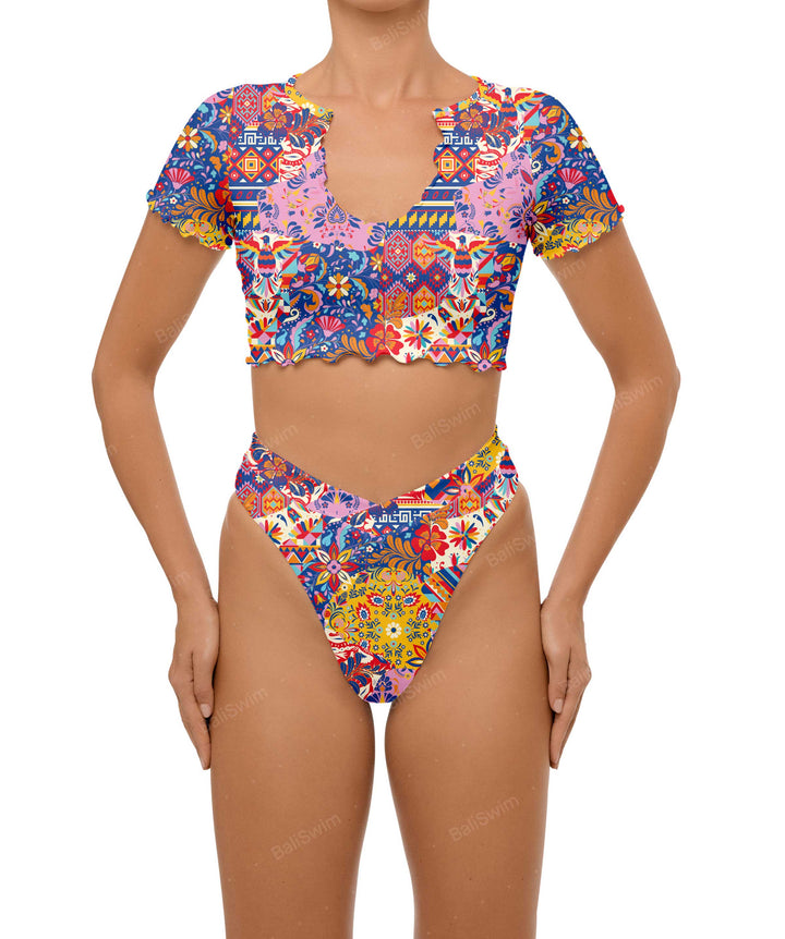 BSWS-B101 Overlapped Brief Bikini Bottom