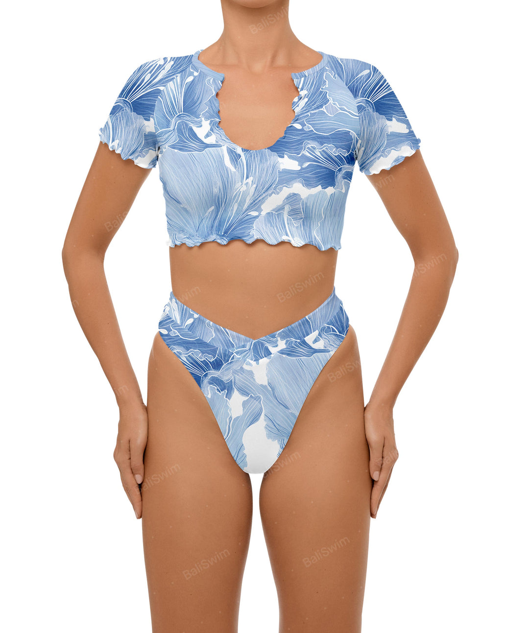 BSWS-B101 Overlapped Brief Bikini Bottom