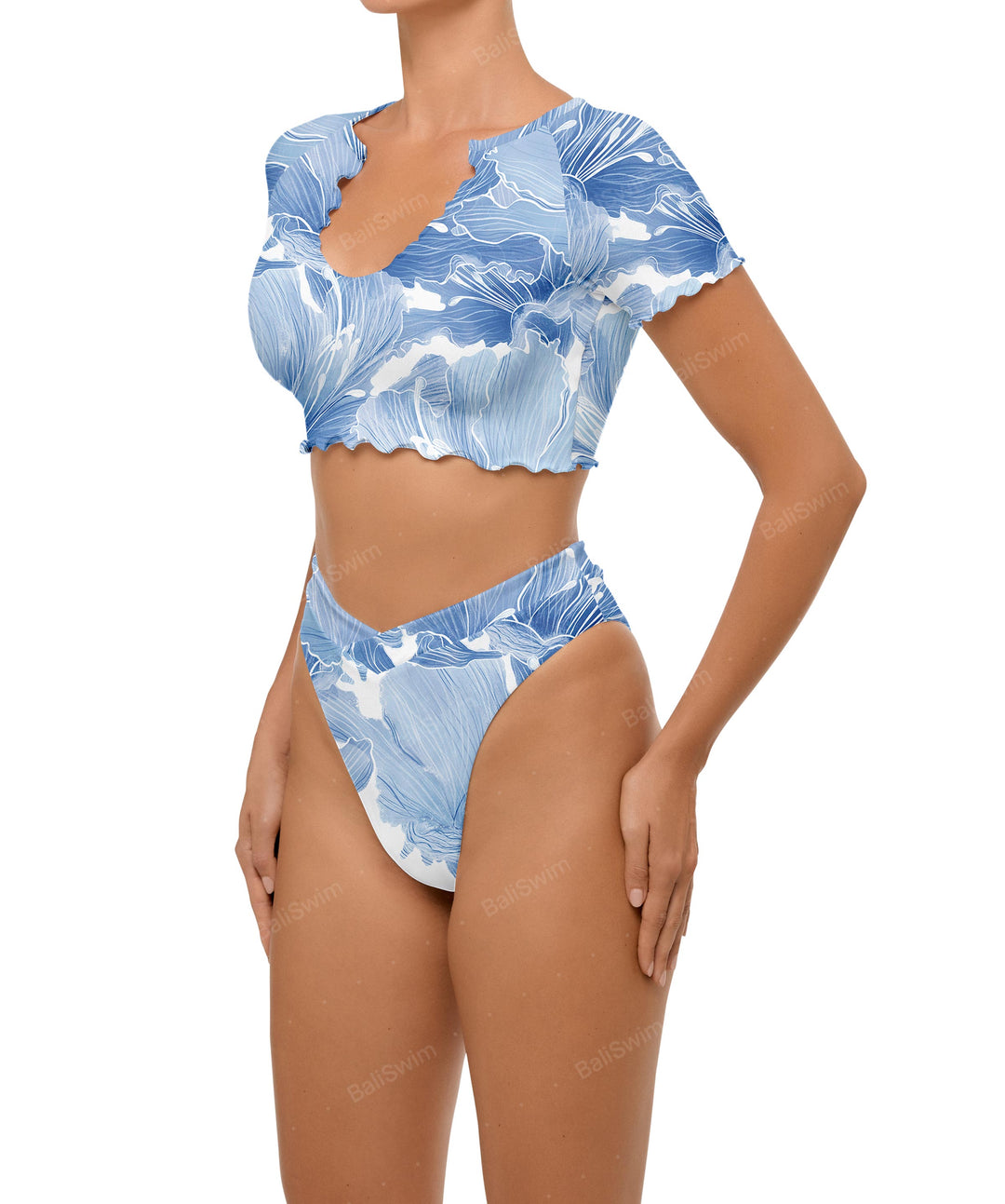BSWS-B101 Overlapped Brief Bikini Bottom