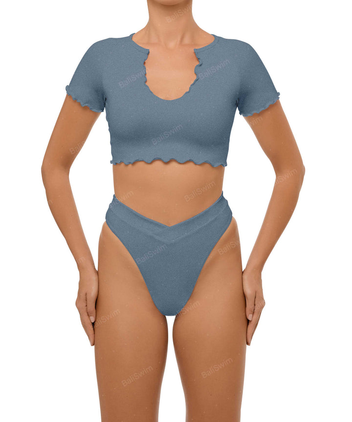 BSWS-B101 Overlapped Brief Bikini Bottom