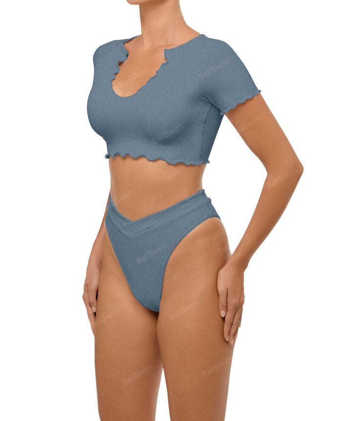 BSWS-B101 Overlapped Brief Bikini Bottom