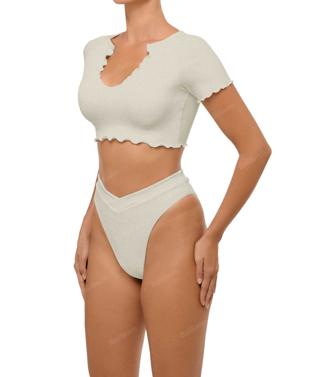 BSWS-B101 Overlapped Brief Bikini Bottom