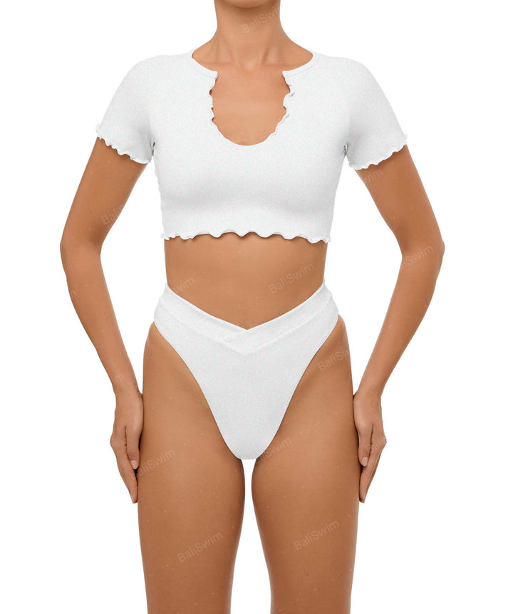 BSWS-B101 Overlapped Brief Bikini Bottom