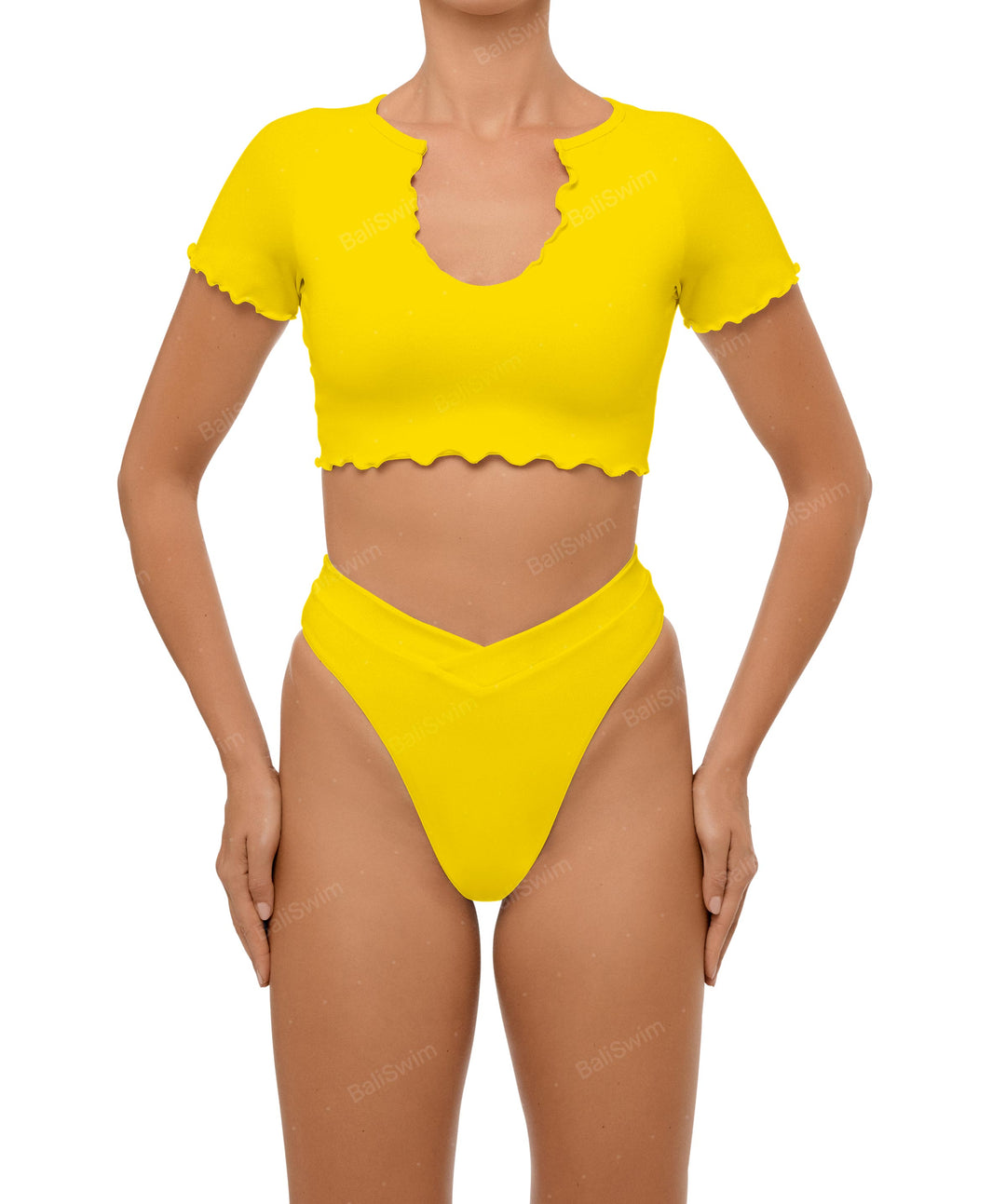 BSWS-B101 Overlapped Brief Bikini Bottom