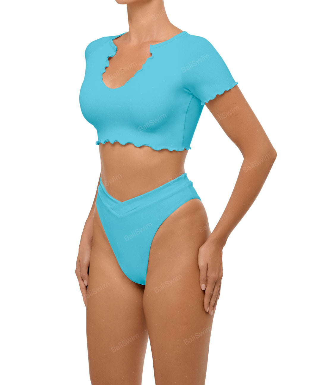 BSWS-T101 V-neck Cropped Tankini