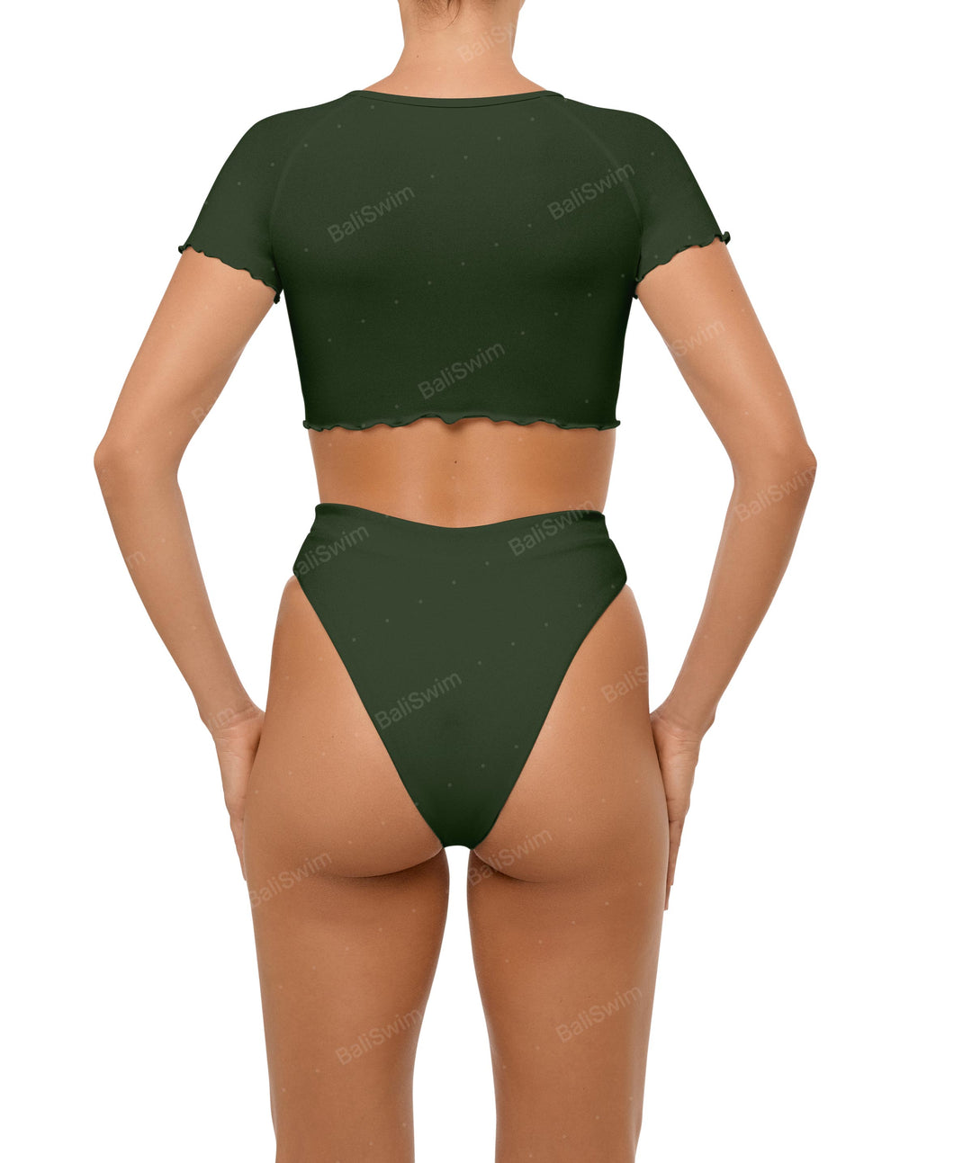 BSWS-T101 V-neck Cropped Tankini