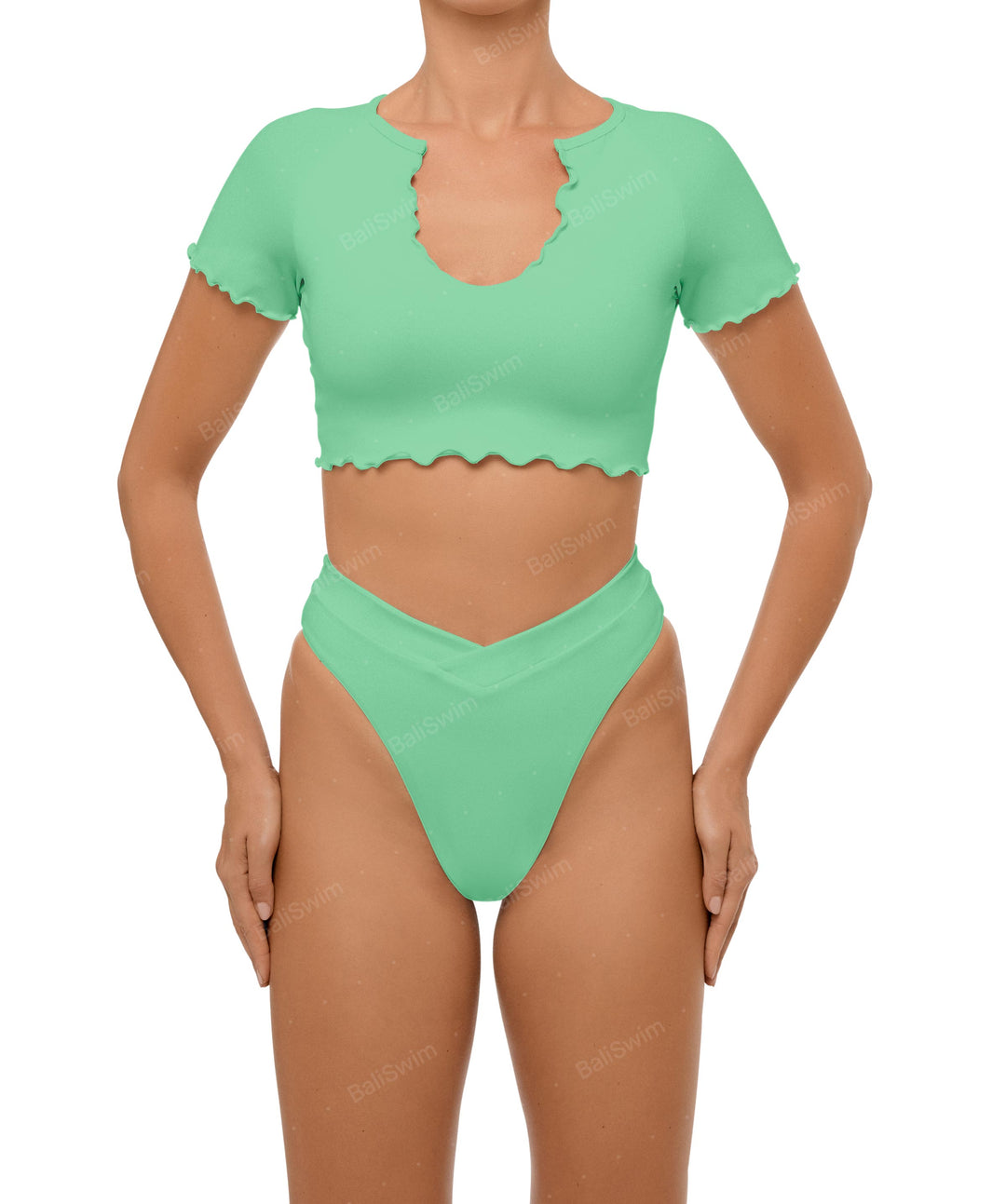 BSWS-B101 Overlapped Brief Bikini Bottom